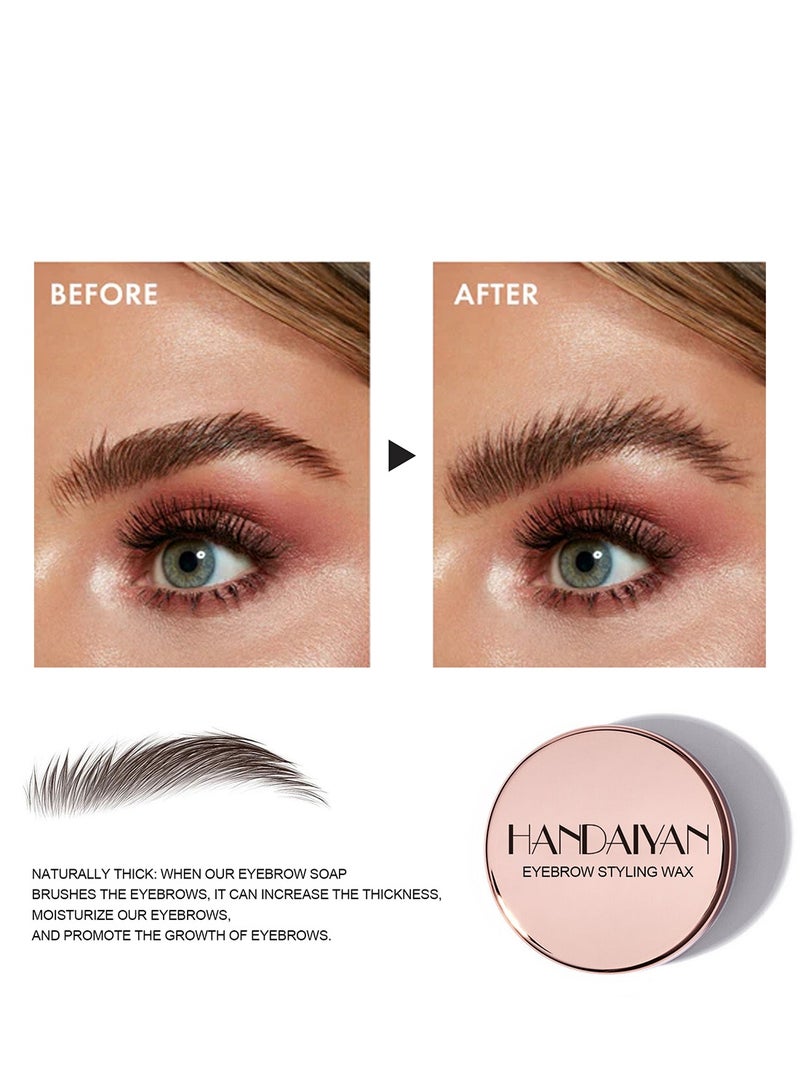 Handaiyan Eyebrow Styling Wax Brow Gel Clear Natural Hold Fluffy Brow Soap - 7g - Image 2