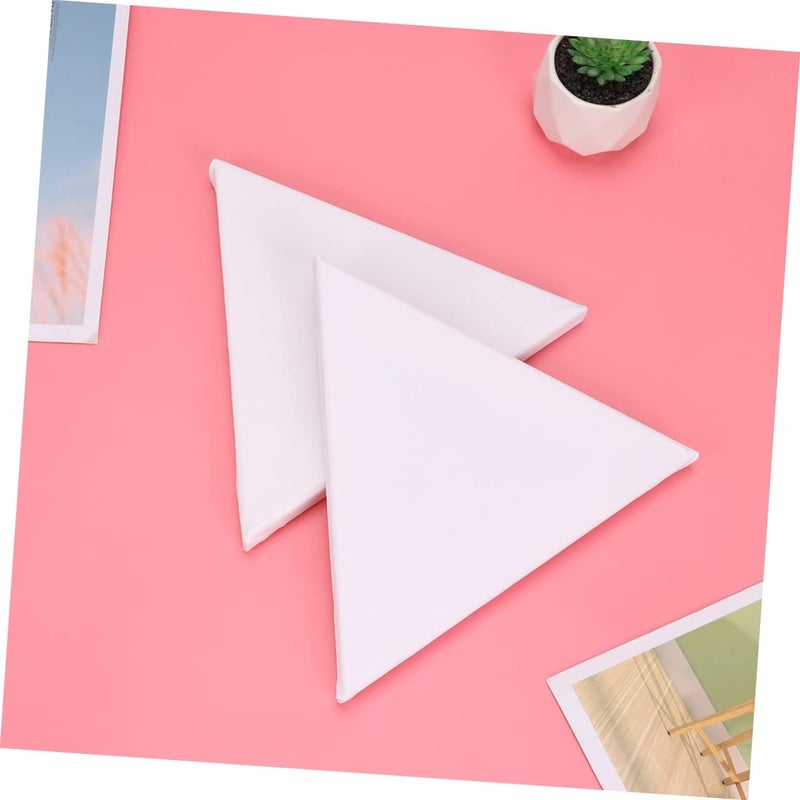 Varied size selections 2PCS Irregular Triangle Acrylic Oil Painting Panels White Canvas Boards for Students Artists Painting Cloth Suitable for Oils Acrylics Tempera All-round unified build - Image 2
