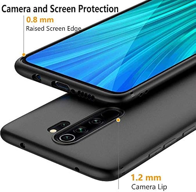SHINESTAR Redmi Note 8 Pro Case Cover  Soft Flexible Shock Absorbent Protective Phone Cover for Xiaomi Redmi Note 8 Pro Matte Black by NiceStoreUAE - Image 3