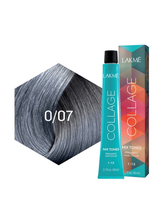 لاكمي كولاج ميكس تونز صبغة شعر 0/07، فضي، 60 مل - Image 1
