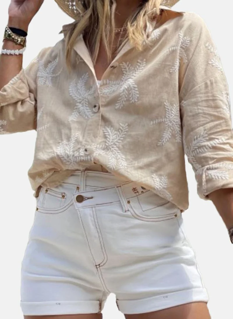 يونيكي White Plain Casual Shorts