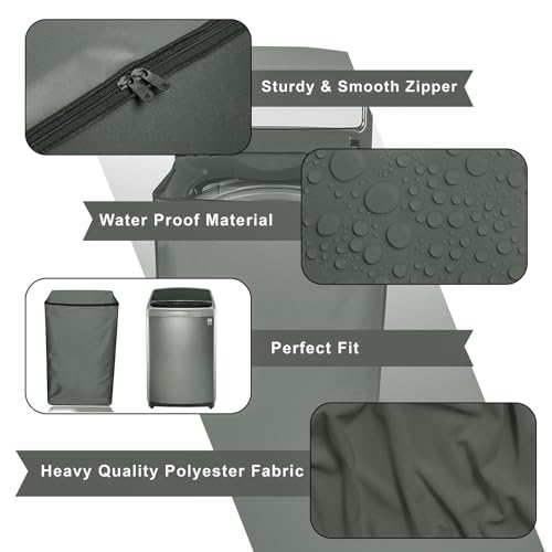 Star Weaves Waterproof Top Load Washing Machine Cover Compatible For Haier HWM105-826S6 10.5 Kg - Polyester - Image 2