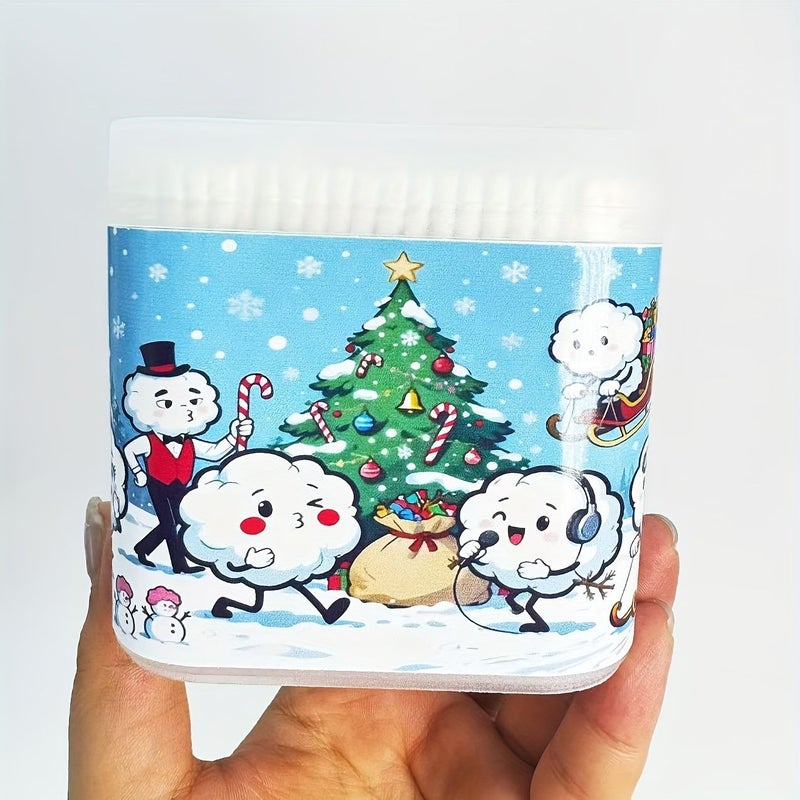 400pcs Merry Christmas Double Ended Swab Sticks Creative Spiral Spoon Christmas Swab Sticks - Image 3