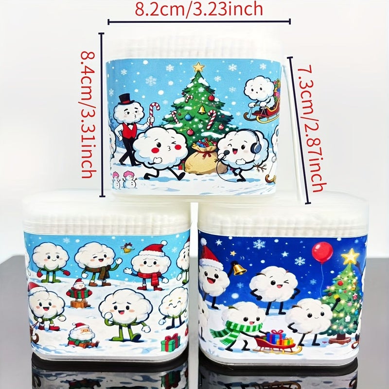 400pcs Merry Christmas Double Ended Swab Sticks Creative Spiral Spoon Christmas Swab Sticks - Image 4