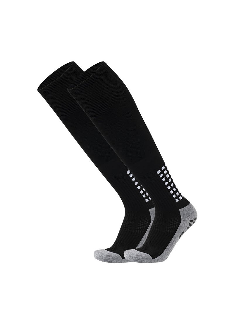 Generic - 1 x 5 pcs Professional Anti-Slip Soccer Socks with Thick Towel Bottom Black - Image 1