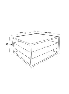 Al Home Compact Center Table - 100x50 cm in Black , by Alhome  - Image 2