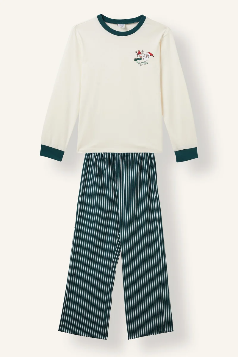 Man 2 piece Regular Fit Elastic Band Knitted Pyjamas