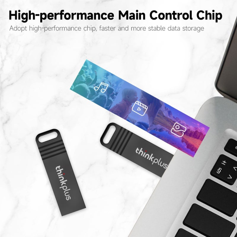 USB Flash Drive 16GB Black Durable Zinc Alloy Shell - Shockproof Anti-fall High Performance Storage Device for Mobile Phones Tablets TVs Speakers On-the-go Data Transfer - Image 4