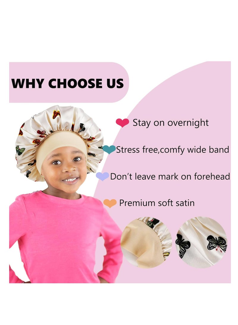 أوزيغالور 3 قطع قلنسوة للأطفال، قلنسوة حرير للنوم، قلنسوة أطفال للنوم، قلنسوة أطفال للبنات، قلنسوة أطفال من الساتان للنوم - Image 5