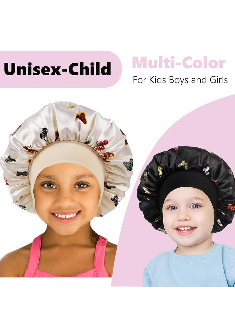 أوزيغالور 3 قطع قلنسوة للأطفال، قلنسوة حرير للنوم، قلنسوة أطفال للنوم، قلنسوة أطفال للبنات، قلنسوة أطفال من الساتان للنوم - Image 2