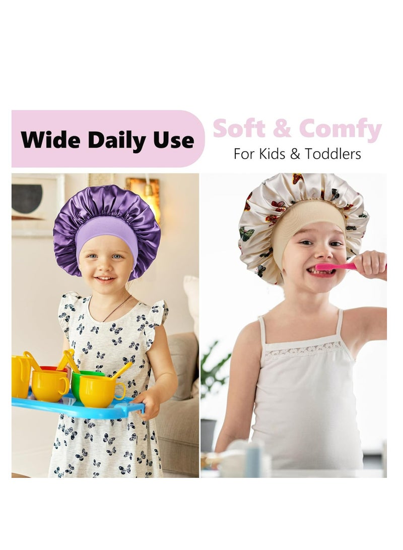 أوزيغالور 3 قطع قلنسوة للأطفال، قلنسوة حرير للنوم، قلنسوة أطفال للنوم، قلنسوة أطفال للبنات، قلنسوة أطفال من الساتان للنوم - Image 4