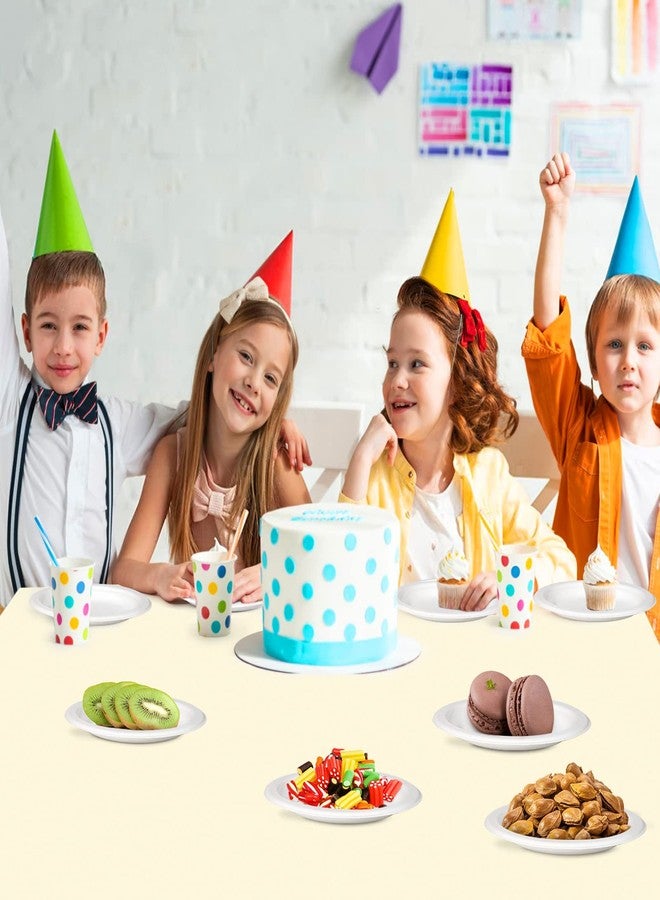 Greconv Small Compostable Plates - White 7" Bulk 200 Pack Recycled Plates for Dessert & Cake - Image 5