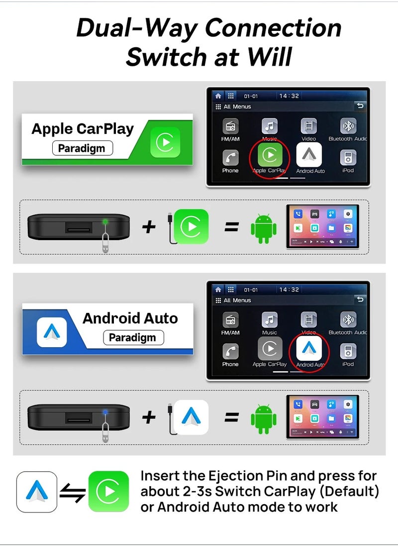 Carlinkit - CarlinKit Lite carplay AI box Android 10 2GB+32GB Wireless CarPlay Wireless Android Auto Youtube Netflix iptv 2.4G+5GWiFi car smart system box 4 in 1 play Store - Image 1