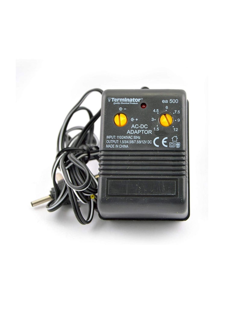Terminator AC to DC 1.5V 3V 4.5V 6V 9V 12V Flat 3 pin Plug Power Supply Adapter 500mA - Image 3