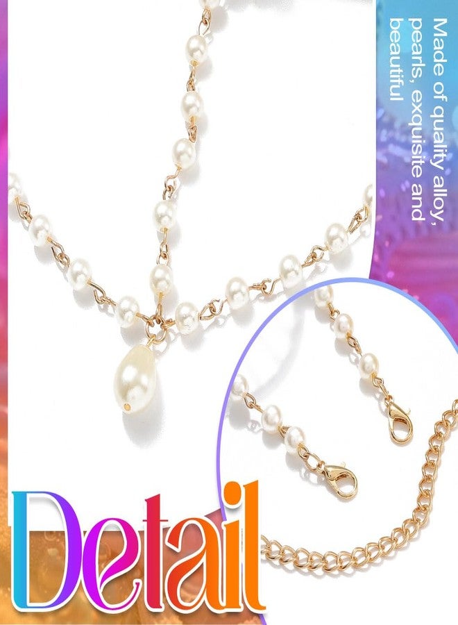 CAKURE Boho Pearl Head Chain Gold Bridal Headpiece Jewelry Bride Wedding Hair Accessories for Women - Image 4