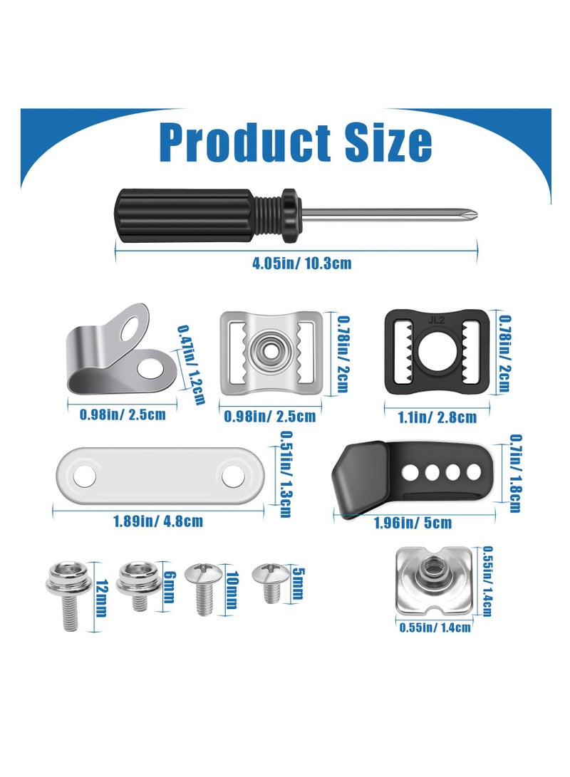 SYOSI Hockey Helmet Repair Kit, 31PCS, Football Helmet Hardware Kit Include 4 J Clips/ 4 Rubber Gaskets/ 4 R Shape Football Visor Clips/ 16 Screw Nuts/ 4 Chin Strap Adapter/ Screwdriver (31) - Image 3