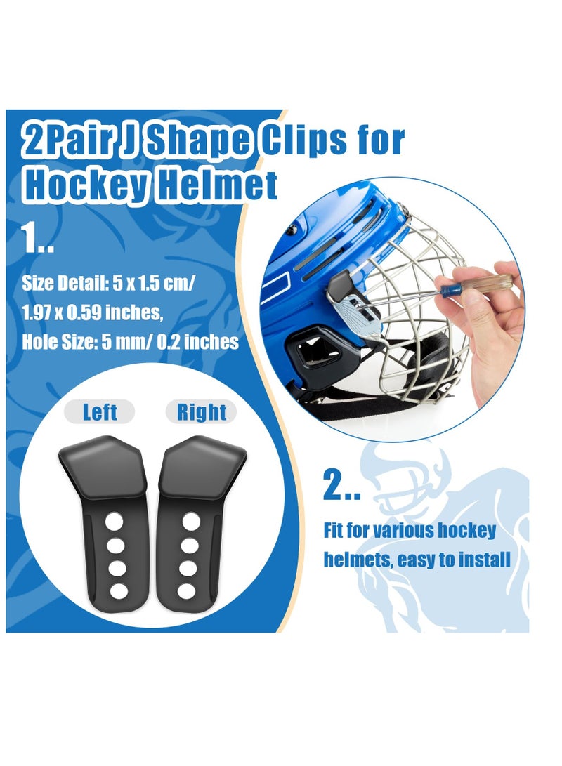 SYOSI Hockey Helmet Repair Kit, 31PCS, Football Helmet Hardware Kit Include 4 J Clips/ 4 Rubber Gaskets/ 4 R Shape Football Visor Clips/ 16 Screw Nuts/ 4 Chin Strap Adapter/ Screwdriver (31) - Image 4