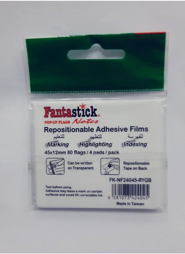 Fantastick - Pop Up Flags 45×12mm 80 Flags / 4 Pads / Pack - Image 1