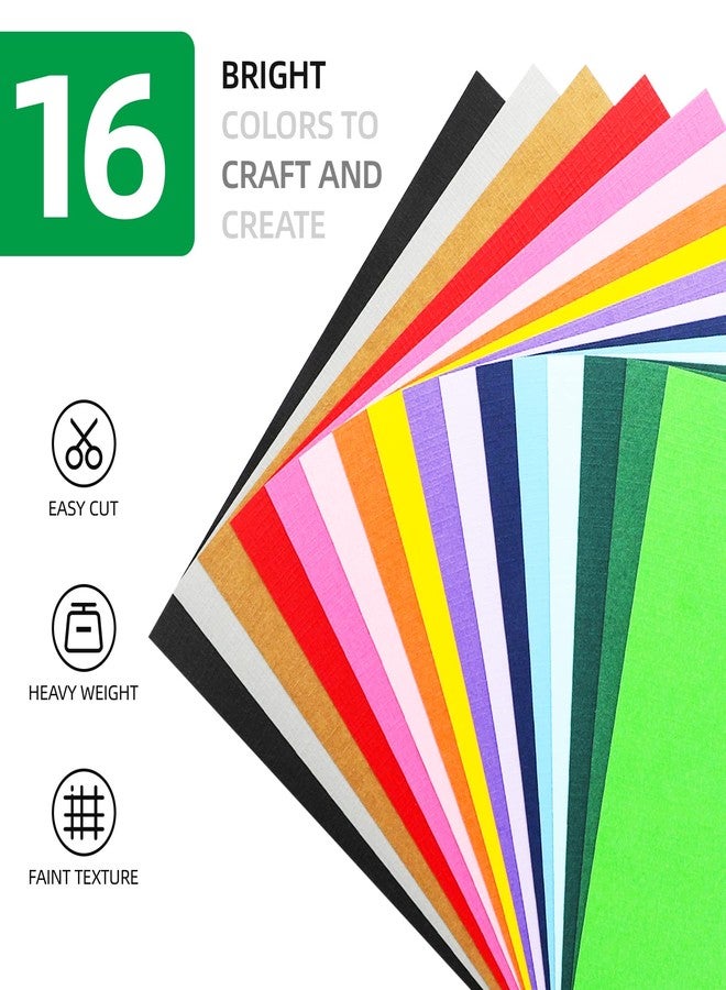 gocreate 48 Sheets 12x12 Square Solid Core Colorful Cardstock Textured 80 Lb Multi Colored Card Stock Paper 16 Assorted Colors for Card Making - Image 2