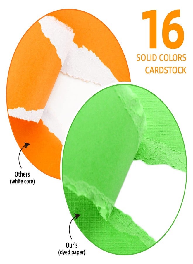gocreate 48 Sheets 12x12 Square Solid Core Colorful Cardstock Textured 80 Lb Multi Colored Card Stock Paper 16 Assorted Colors for Card Making - Image 4
