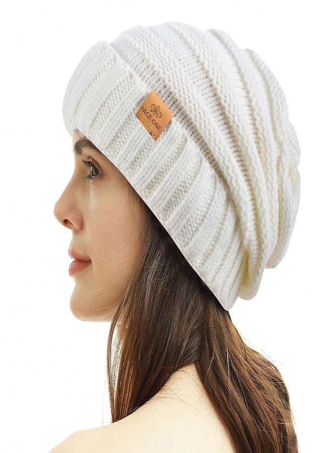 PAGE ONE Womens Winter Beanie Warm Cable Knit Hat Style Stretch Trendy Ribbed Chunky Cap - Image 4