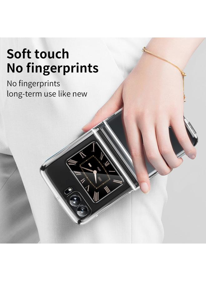 اس-توب جراب لهاتف Motorola Moto Razr 2022 مصنوع من الجلد الماكرون، مكون من ثلاث قطع، جراب هاتف بمفصلة - Image 2