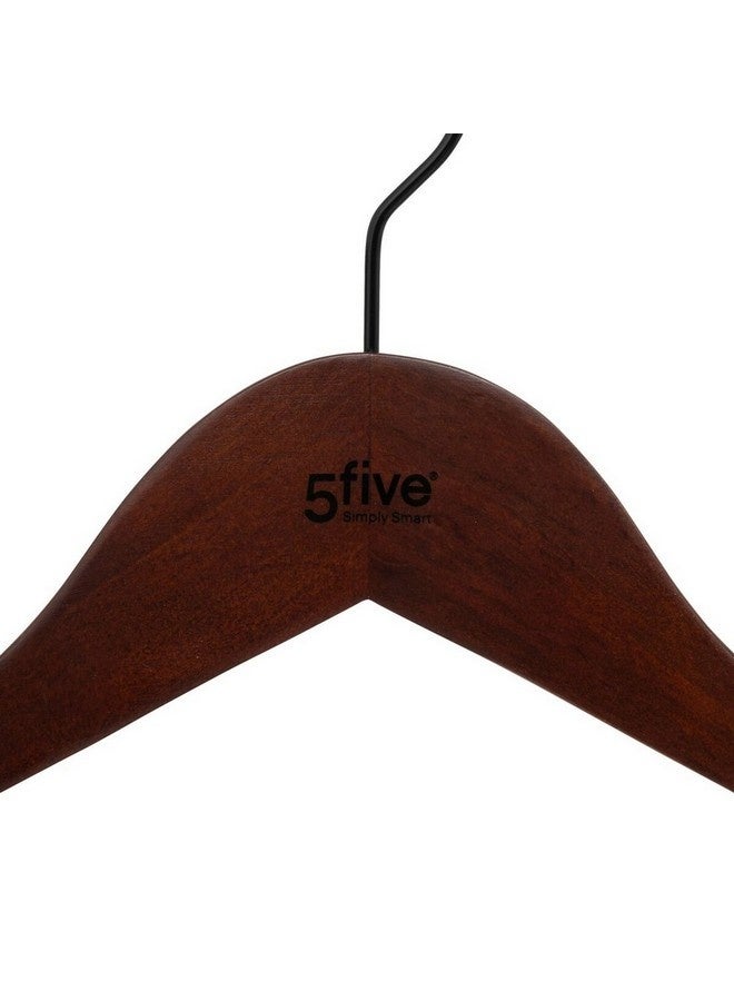 Five Simply Smart Hang'Suit Durable Jacket Hanger Brown 23 x 5.5 x 45 cm 203120 - Image 3