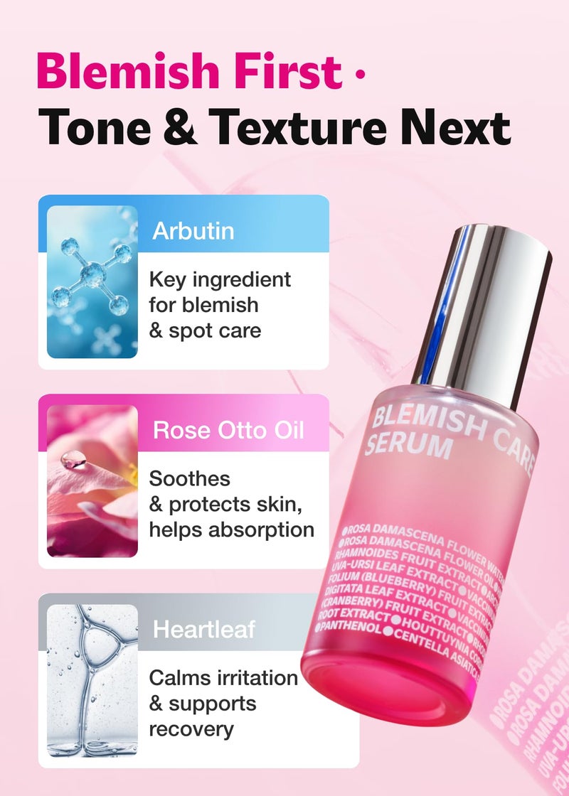ISOI Blemish Care Up Serum for Face, Vegan Hydrating Serum for Smooth & Glass Skin Effect, Skin Barrier & Moisture Balance for Women, Arbutin & Rose Otto Oil, Korean Skin Care (1.18 fl. oz, 35ml) - Image 4