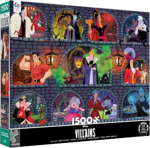 Ceaco Disney Villains Underground 1500 Piece Jigsaw Puzzle - Image 1
