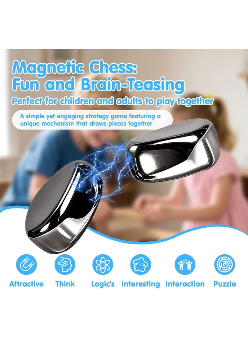 جونيس لعبة المغناطيس بـ 20 حجرًا، لعبة شطرنج مغناطيسية بخيط، للعائلة والحفلات والسفر والتخييم، لعبة ألغاز واستراتيجية - Image 2
