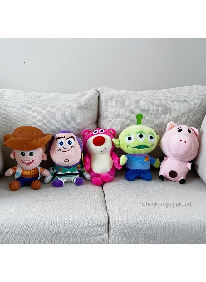 Toy Story Plush Doll Series - Buzz Lightyear, Sheriff Woody, and Strawberry Bear
