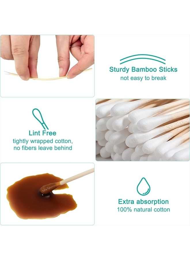 eyxformula 500 Pcs 6" Long Cotton Swabs with Wooden Sticks - Lint Free Gun Cleaning Swabs - Cotton Tipped Applicator for Makeup, Gun Cleaning & Lubricating, Pet Care, Hard-to-Reach Area Cleaning Tools - Image 3