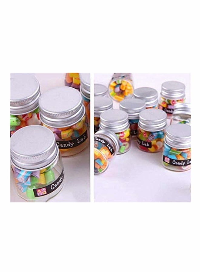 24 Sets Small Glass Bottles with Aluminum Cap Screw Top Lids, Mini Tiny Jars, Clear Message Sample Bottle Storing Beads Wedding Favors Decorations DIY Crafts, Small Wishing Bottle Vials Jars (5 Ml) - Image 4