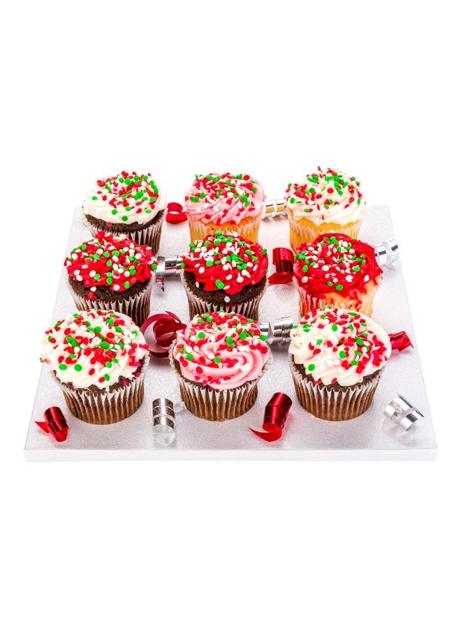 Restaurantware Pastry Tek 10 Inch Cake Board, 1 Durable Cake Drum - Square, Covered Edges, White Paper Cake Base, Disposable, For Birthdays, Weddings, Or Parties - Image 2