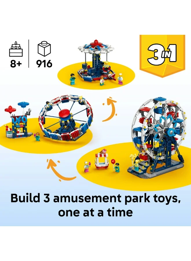 Lego Creator 3 in 1 Iconic Ferris Wheel Building Toy 31389 (Age 8+, 916 Pieces)