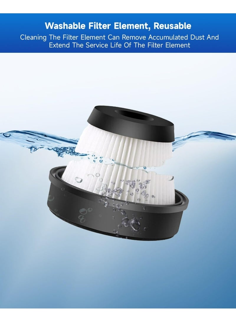 BOMIDI مكنسة كهربائية محمولة – شفط قوي 17000Pa، محرك 500W، وعاء غبار سعة 900 مل، تشغيل هادئ، تنظيف متعدد الأسطح 5 في 1 | BOMIDI S9 (أسود) - Image 4