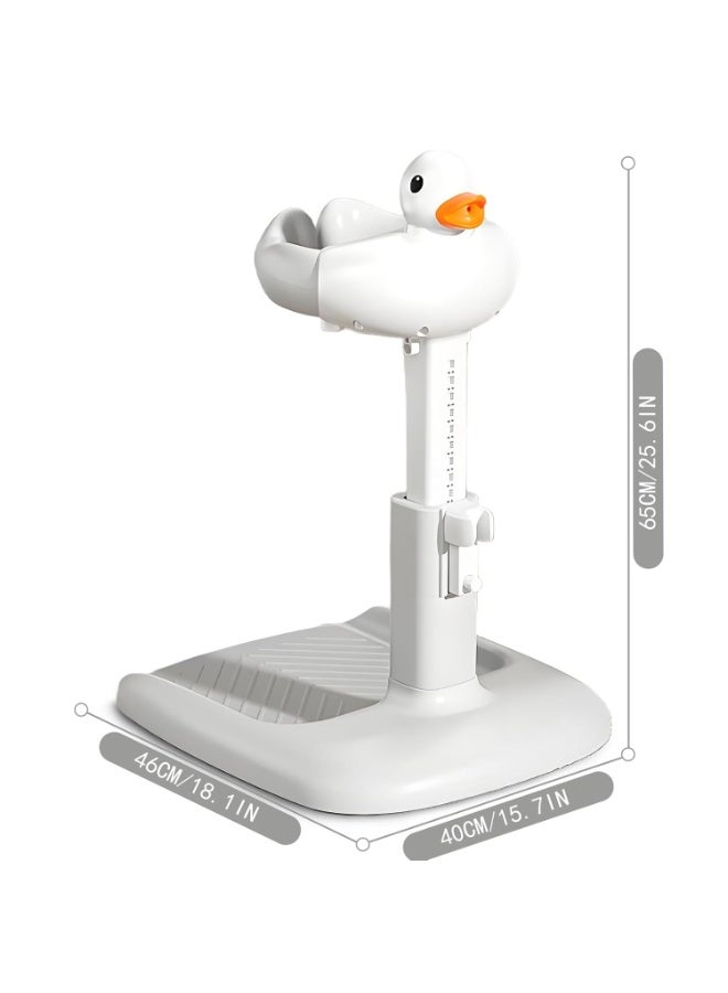 Happy Home Adjustable Baby Bath Stand with Non-Slip Base and Cute Duck Design, Standing Baby Shower Support Seat with Safety Chest Ring and Balance Handle, Foldable Compact Baby Bath Aid, Durable Plastic Construction, Shower Holder Included, Ideal for Infants and Toddlers 6–36 Months - Image 2