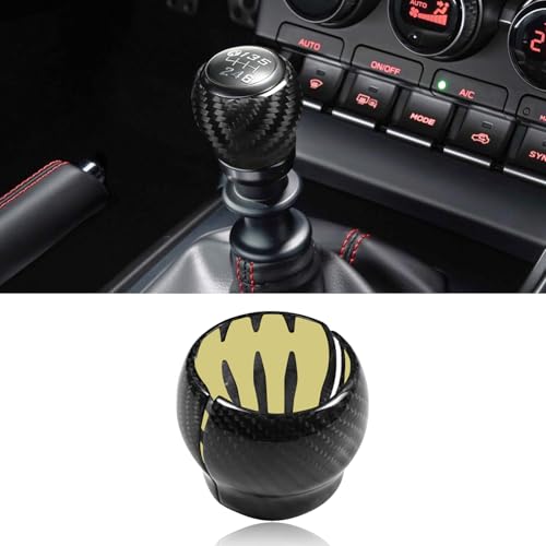 BLAKAYA Compatible wth Carbon Fiber Gear Shift Knob Cover Automotive Shift Lever Modified Decoration for Subaru BRZ Toyota 86 2022 2023 Black - Image 1