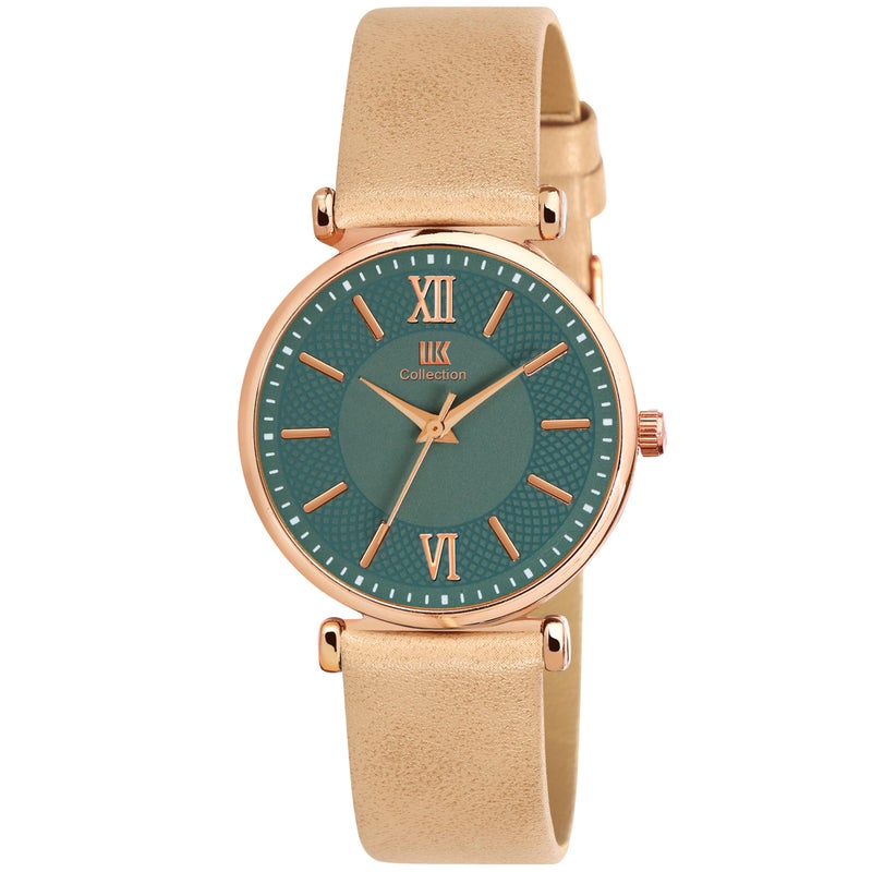 IIK COLLECTION Watches for Women Round Dial |Analogue Quartz Movemnet Ladies Watch|Long Battery Life|Leather Bracelet Strap|Buckle Lock Clasp Safety Watches for Girls - Image 5