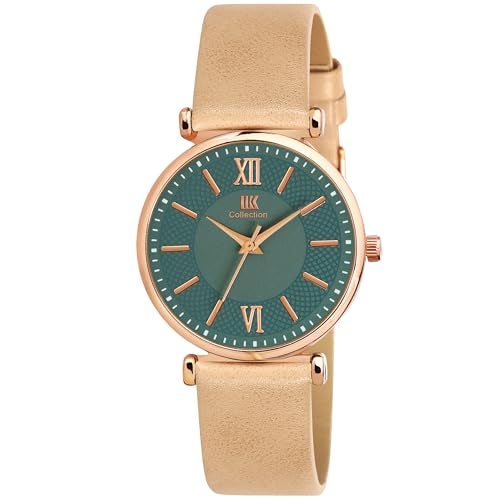 IIK COLLECTION Watches for Women Round Dial |Analogue Quartz Movemnet Ladies Watch|Long Battery Life|Leather Bracelet Strap|Buckle Lock Clasp Safety Watches for Girls - Image 1