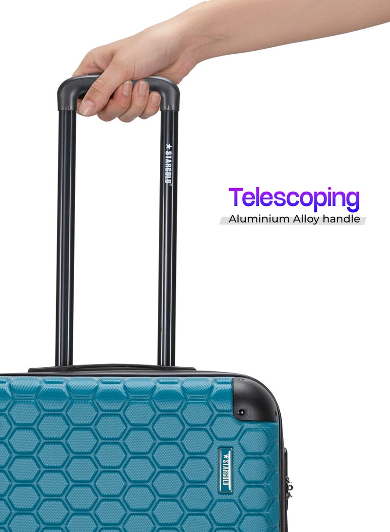 ستارجولد 4 عبوات من عربة أمتعة مقفلة ذات رقم دوار للجانب الصلب - Image 2