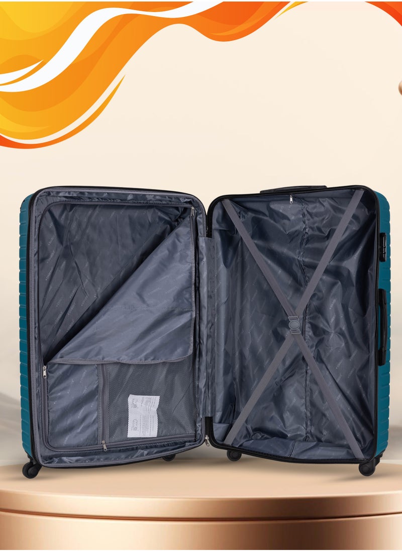 Stargold - 4 Pack Of Hardside Spinner Number Locked Luggage Trolley - Image 1