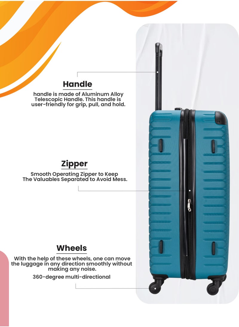 Stargold - 4 Pack Of Hardside Spinner Number Locked Luggage Trolley - Image 1