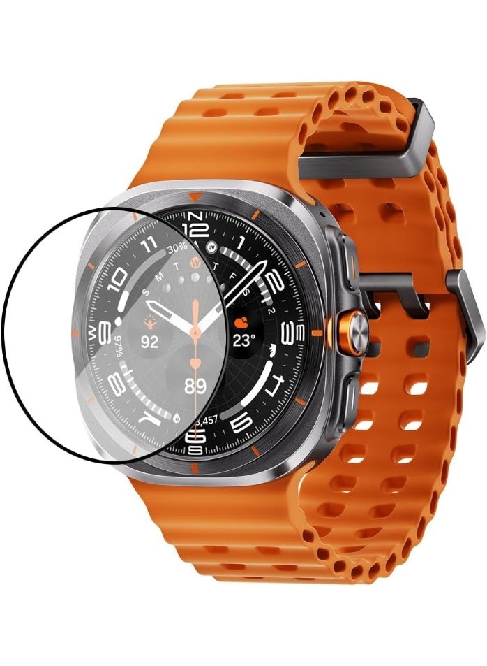واقي شاشة لساعة سامسونج جالاكسي واتش 7 ألترا 47 مم، فيلم حماية ثلاثي الأبعاد منحني بحواف ناعمة [مضاد للخدش] [خالٍ من الفقاعات] [مقاوم للكسر للغاية] [حساس للغاية] (ليس زجاجًا) - Image 3