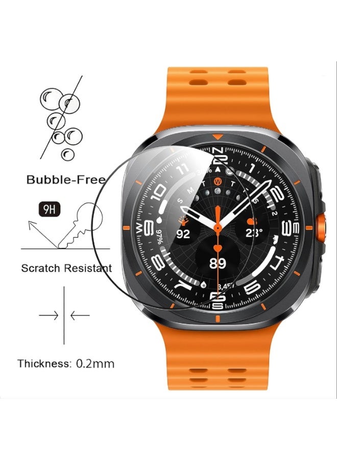 واقي شاشة لساعة سامسونج جالاكسي واتش 7 ألترا 47 مم، فيلم حماية ثلاثي الأبعاد منحني بحواف ناعمة [مضاد للخدش] [خالٍ من الفقاعات] [مقاوم للكسر للغاية] [حساس للغاية] (ليس زجاجًا) - Image 2