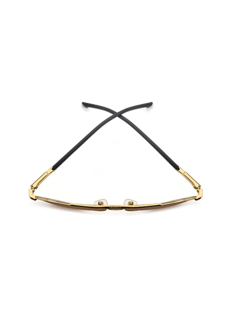 Carrera نظارة شمسية معدنية مستقطبة للرجال على شكل طيار CARRERA 1067/S GOLD 53 - مقاس العدسة: 53.4 مم - Mt Bk Gd  - Image 5