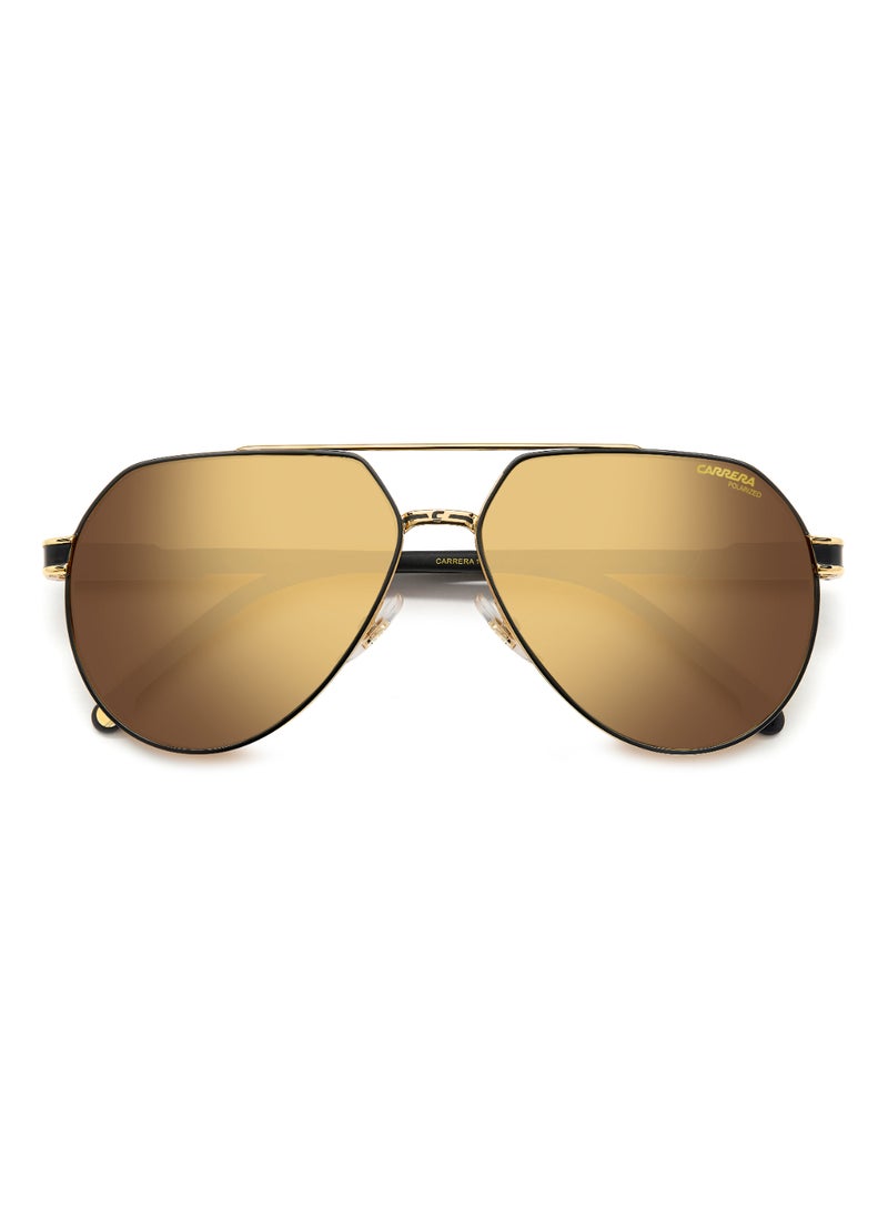 Carrera نظارة شمسية معدنية مستقطبة للرجال على شكل طيار CARRERA 1067/S GOLD 53 - مقاس العدسة: 53.4 مم - Mt Bk Gd  - Image 4