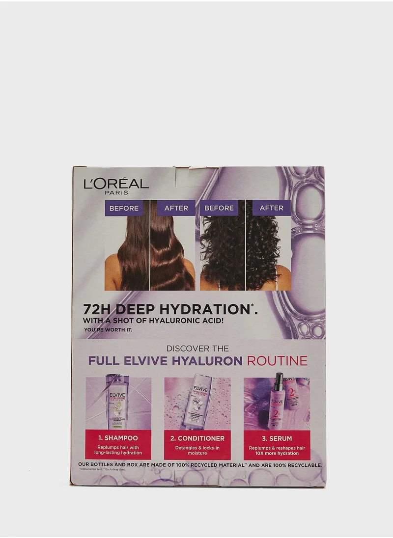 L'OREAL PARIS Elvive Hyaluron Shampoo + Conditioner 400Ml Pack