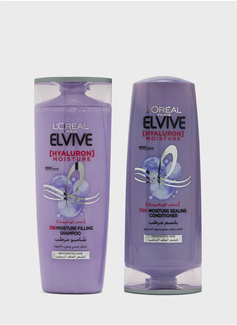 L'OREAL PARIS Elvive Hyaluron Shampoo + Conditioner 400Ml Pack