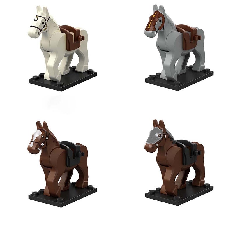 ALiquid Custom Minifigure Horse Set for Lego Minifigures - 10 Pcs - Image 3